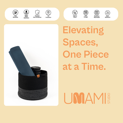 Umami Studio’s Ebony Elegance Laundry Basket