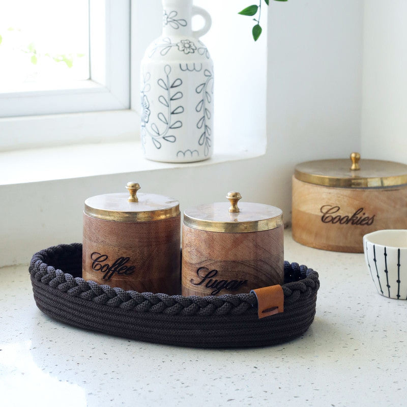 Compact Rustic Charm Brown Basket