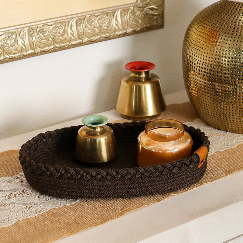 Compact Rustic Charm Brown Basket