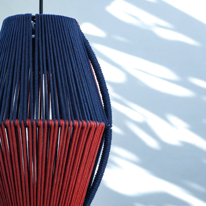 Burnt Bound Persian Blue and Tan Lamp