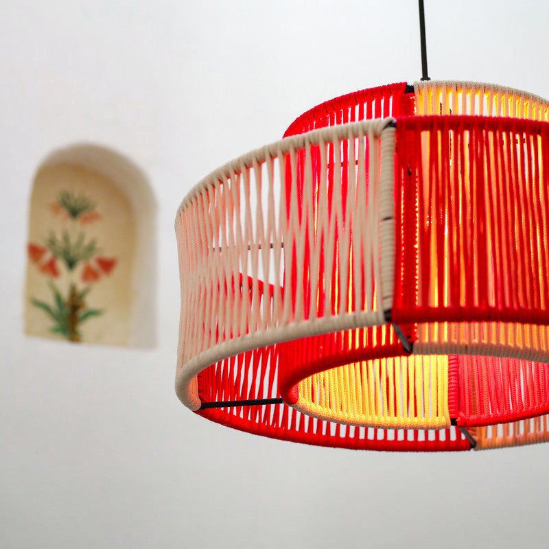Spiced Ember Red and Natural Lamp