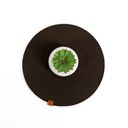 Earthy Elegance Brown Rope Mats (Set of 2)