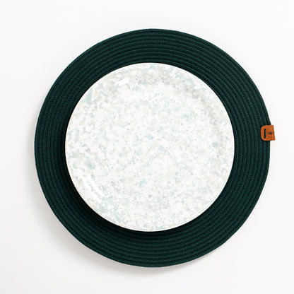 Serene Green Luxe Dining Mats (Set of 2)