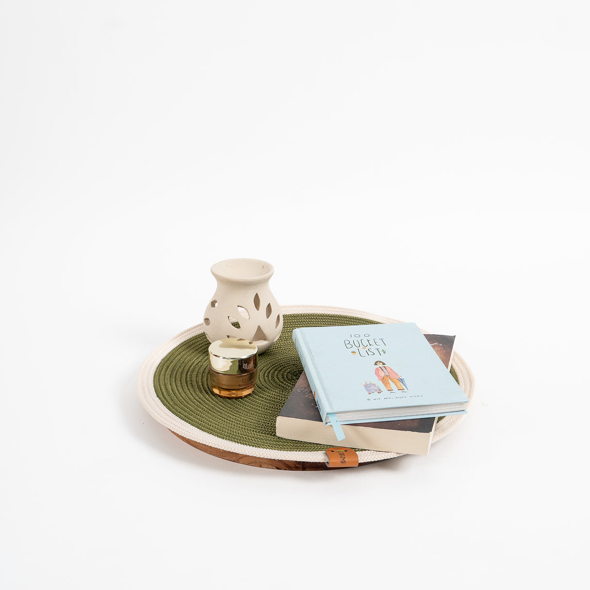 Olive Whisper Dual-Tone Mats (Set of 2)