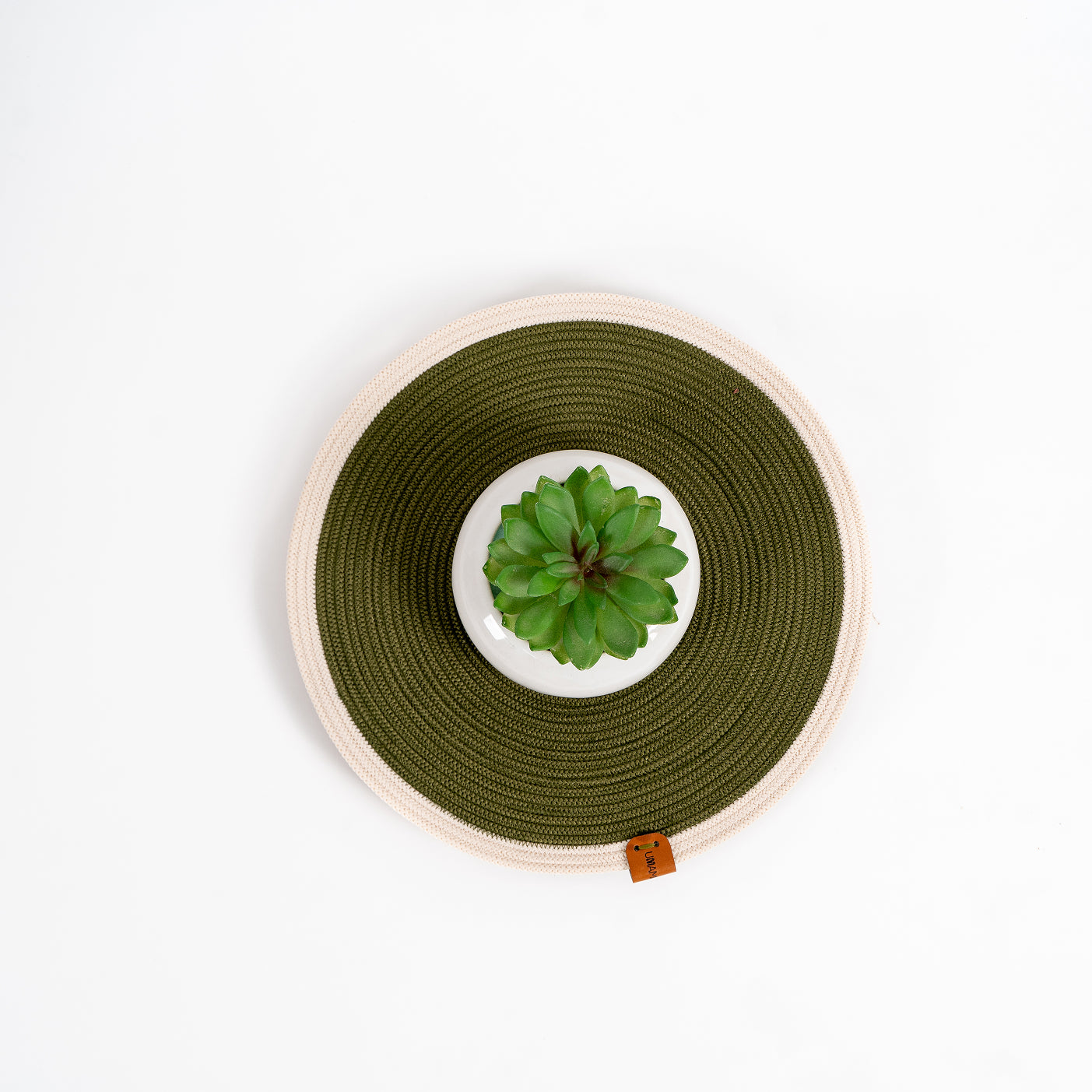 Olive Whisper Dual-Tone Mats (Set of 2)
