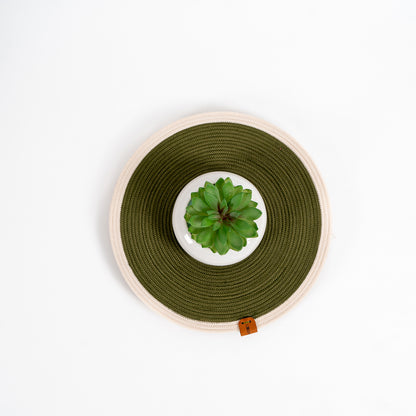 Olive Whisper Dual-Tone Mats (Set of 2)