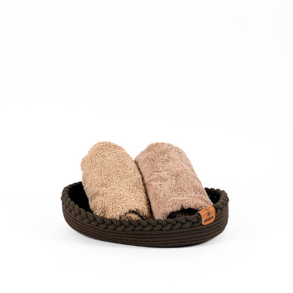 Compact Rustic Charm Brown Basket