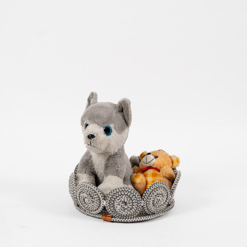 Frosted Grace Rope Fruit Basket