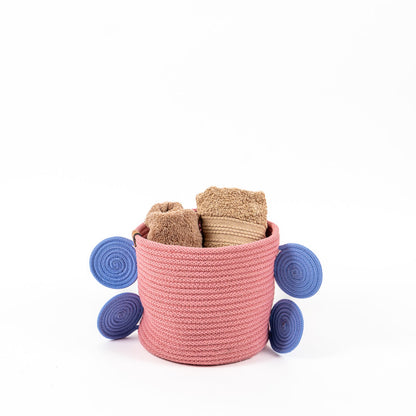 Pink Bliss Braided Rope Basket