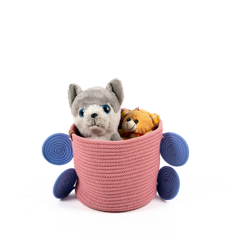 Pink Bliss Braided Rope Basket
