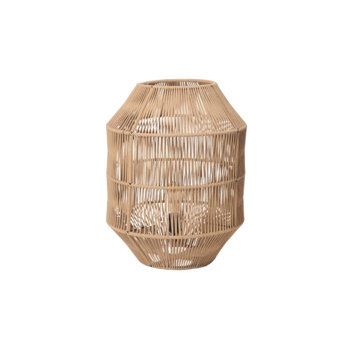 Amber Glow Handwoven Table Lantern