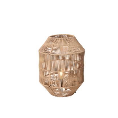 Amber Glow Handwoven Table Lantern