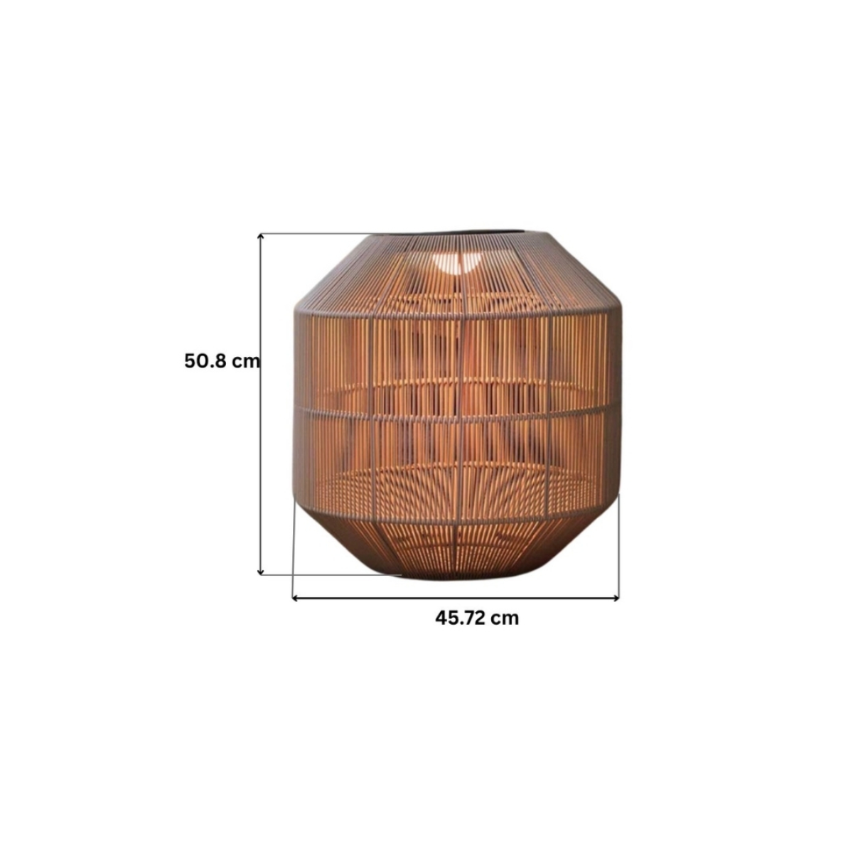 Amber Glow Handwoven Table Lantern