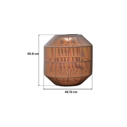 Amber Glow Handwoven Table Lantern