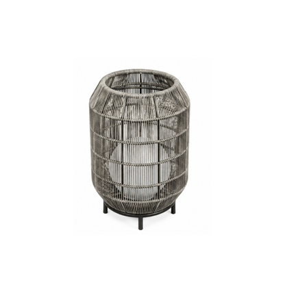 Layered Rope Floor Lamp – Silk Grey