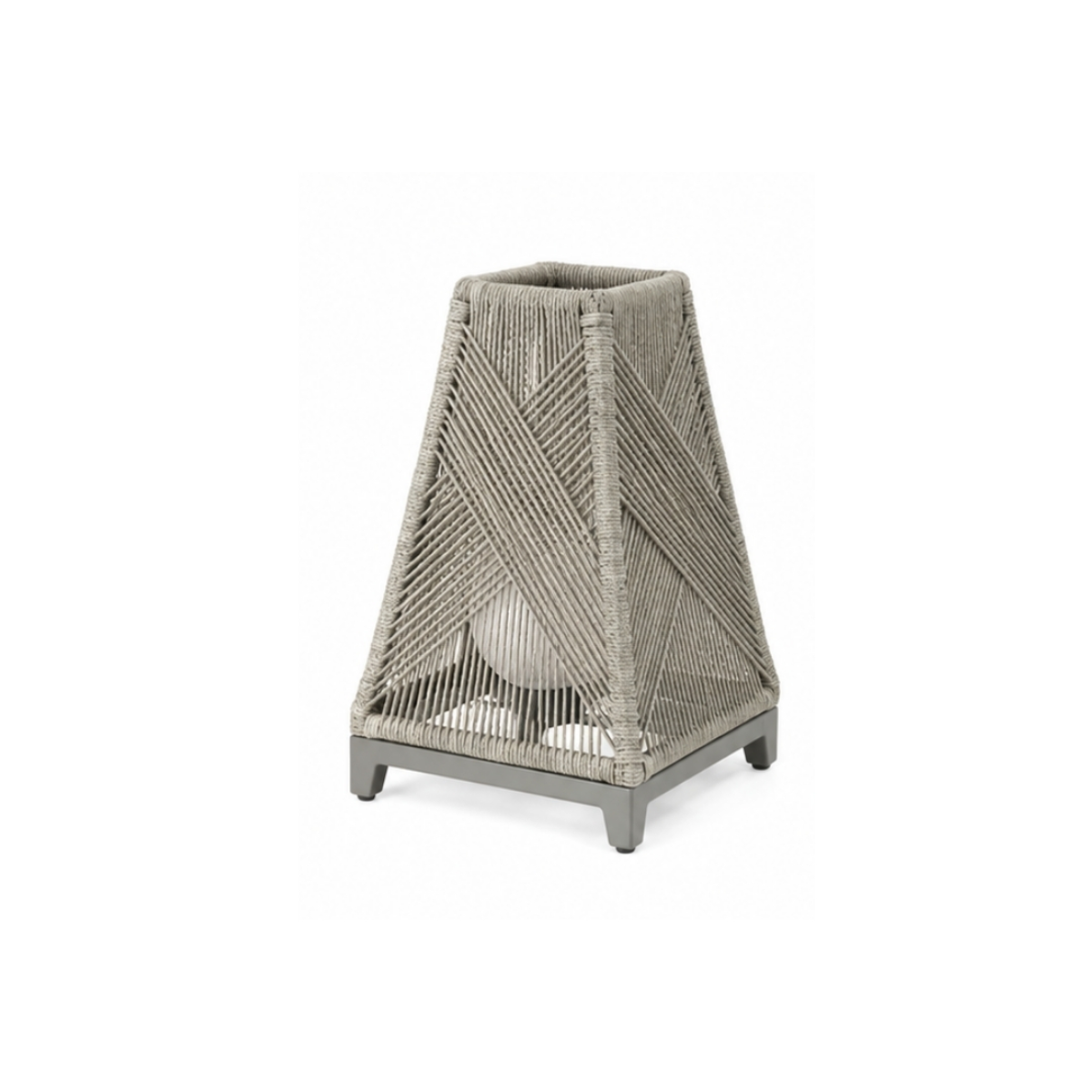 Angular Lantern Floor Lamp – Light Grey