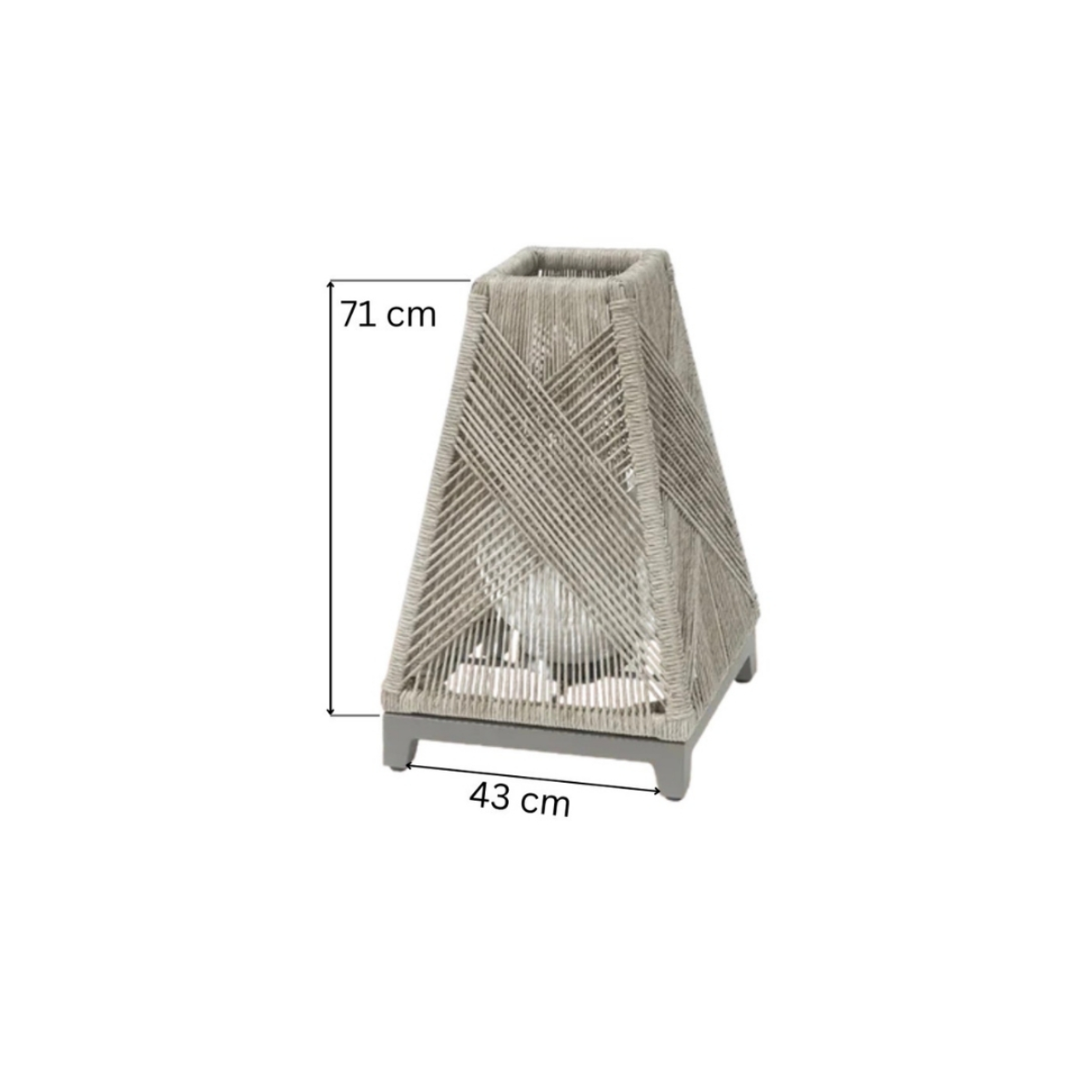 Angular Lantern Floor Lamp – Light Grey