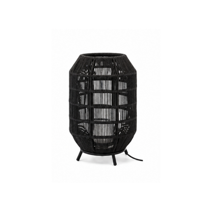 Structured Weave Lantern – Dark Grey