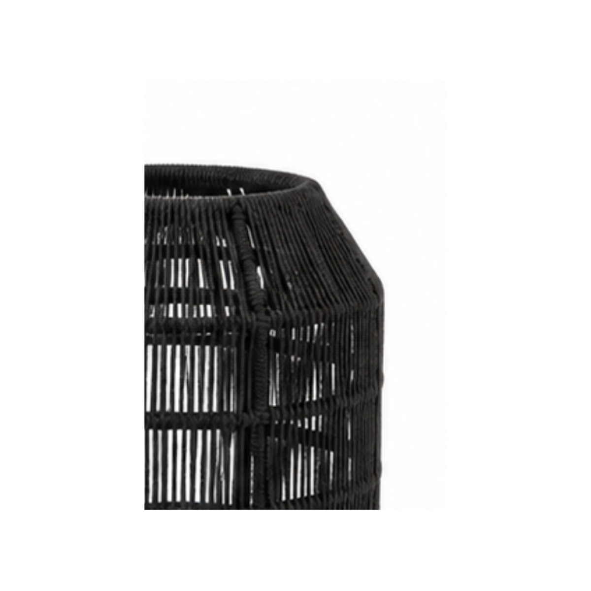 Structured Weave Lantern – Dark Grey