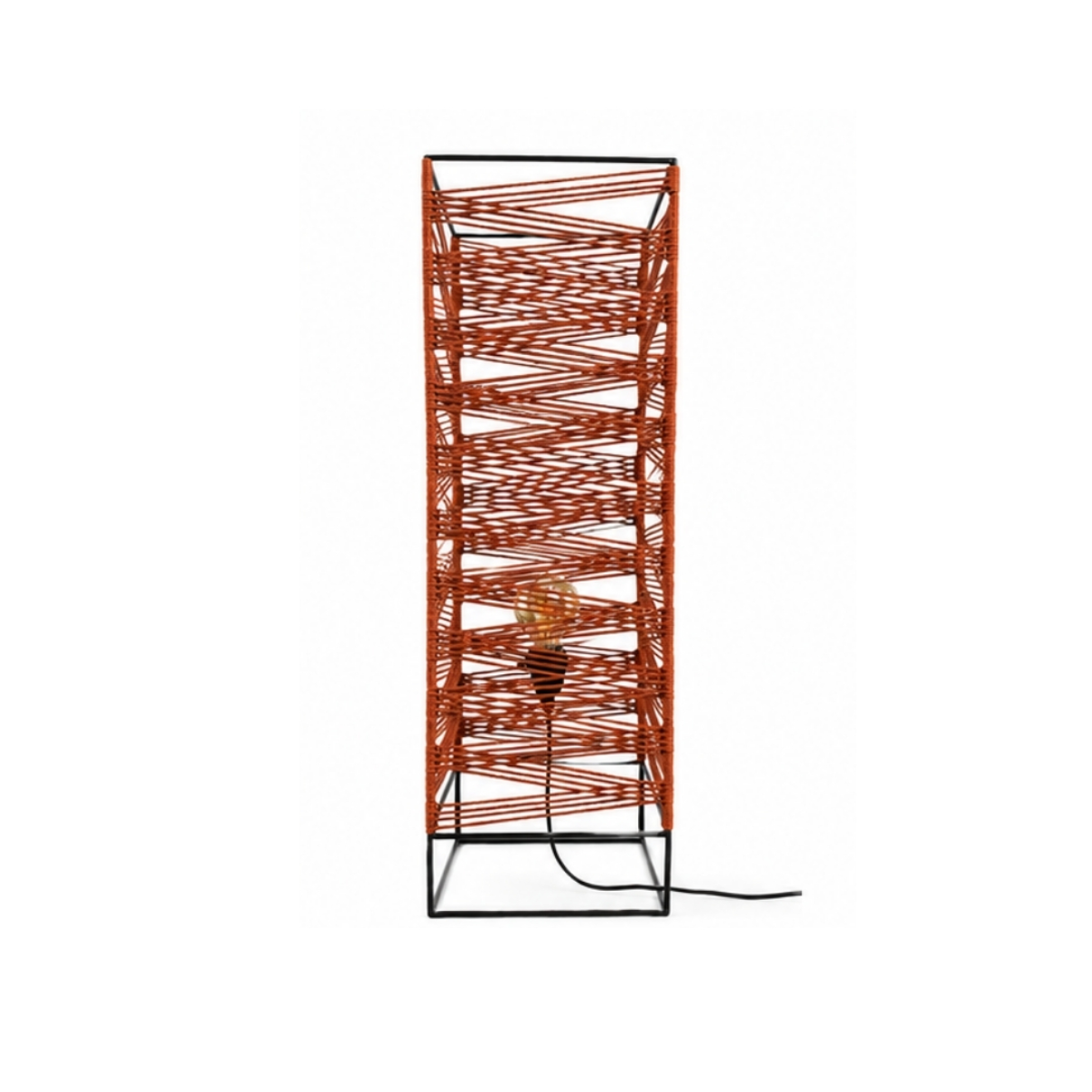 Architectural Rope Floor Lamp – Terracotta