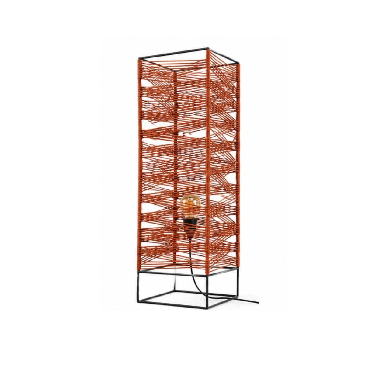 Architectural Rope Floor Lamp – Terracotta