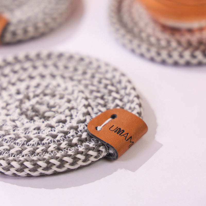Silverstone Charm Grey Rope Coasters (Set of 6)