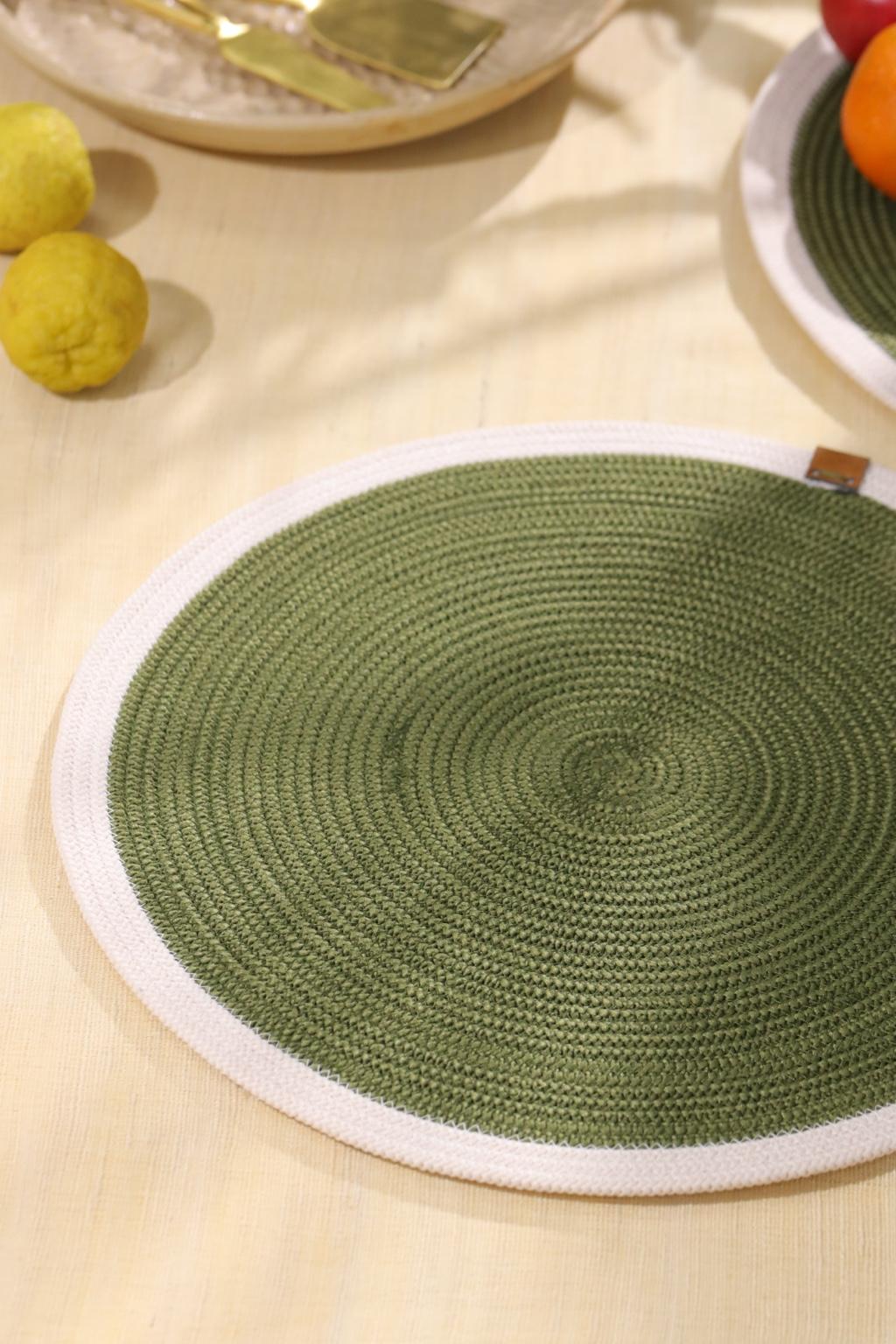 Olive Whisper Dual-Tone Mats (Set of 2)