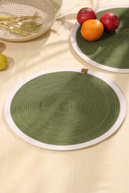 Olive Whisper Dual-Tone Mats (Set of 2)