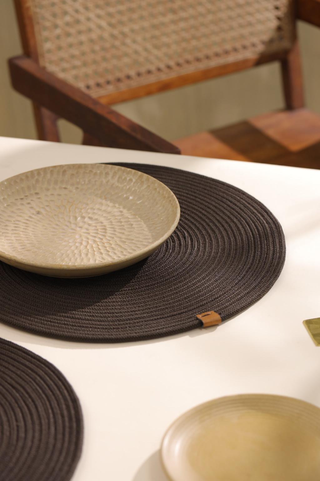 Earthy Elegance Brown Rope Mats (Set of 2)