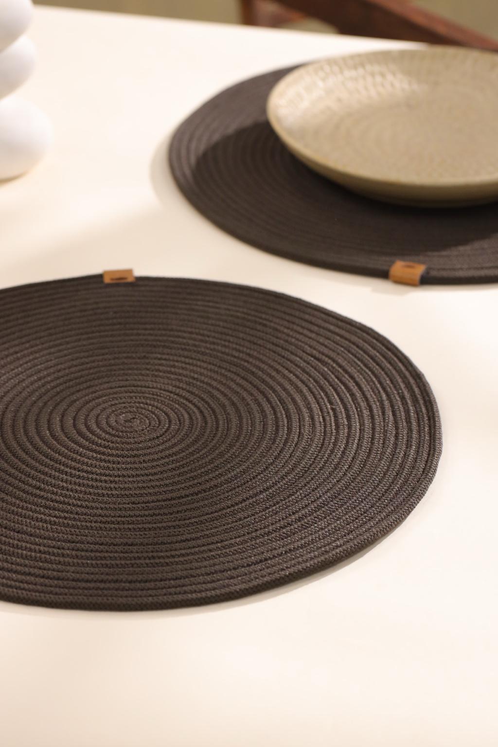 Earthy Elegance Brown Rope Mats (Set of 2)