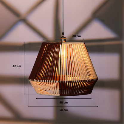 Mulberry Curve Maroon and Natural Lamp