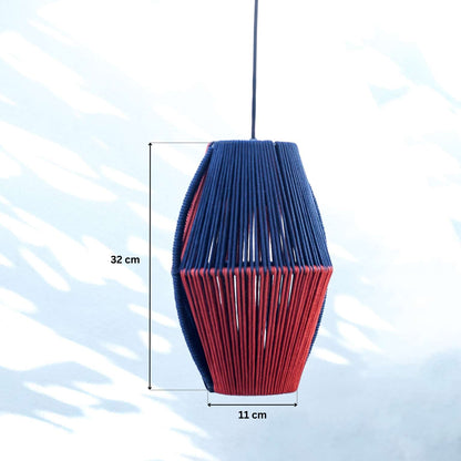 Burnt Bound Persian Blue and Tan Lamp