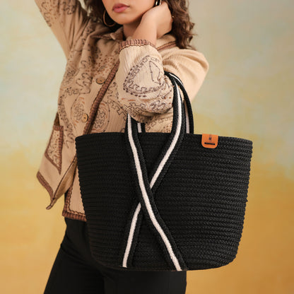 The Crossover Tote – Midnight Black