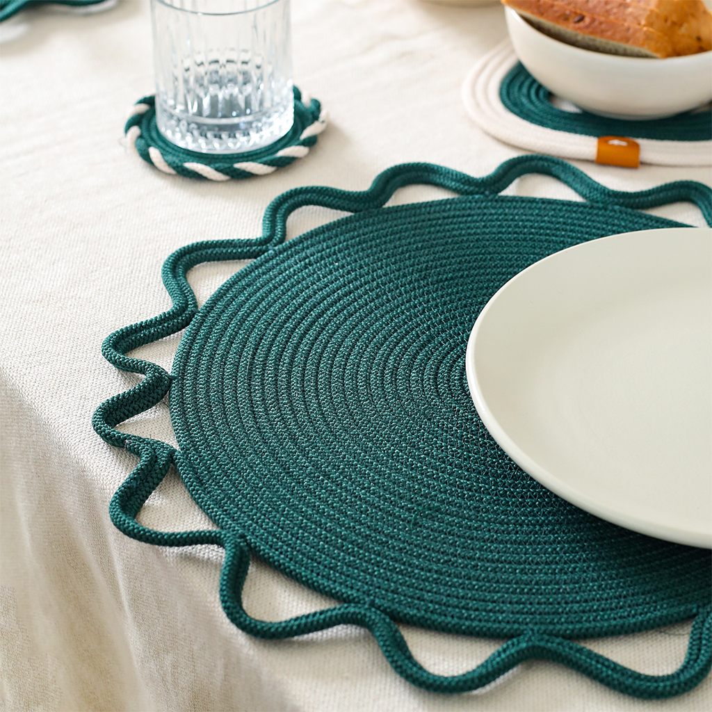 Verdant Grace Designer Rope Mats (Set of 2)