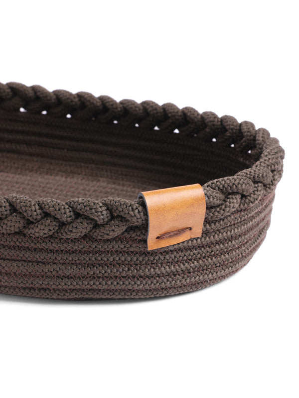 Compact Rustic Charm Brown Basket