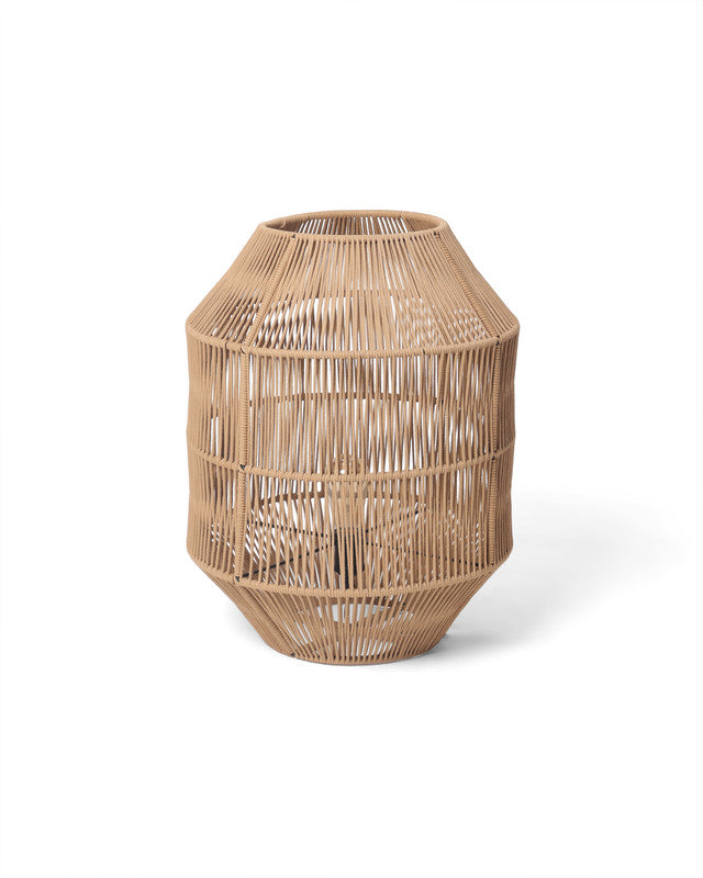Umami Studio Amber Glow Handwoven Table Lantern