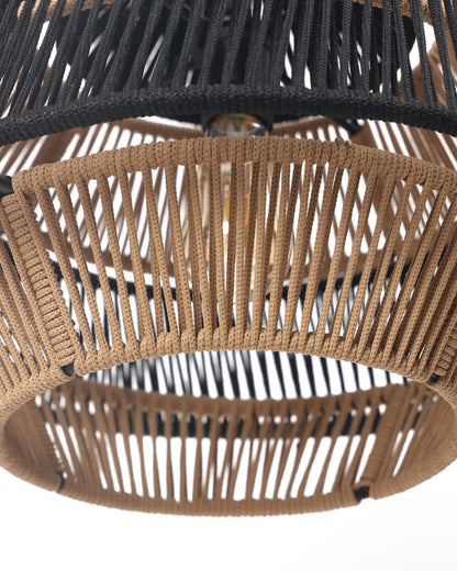 Umami Studio Noir Weave Dual-Layer Pendant Lamp
