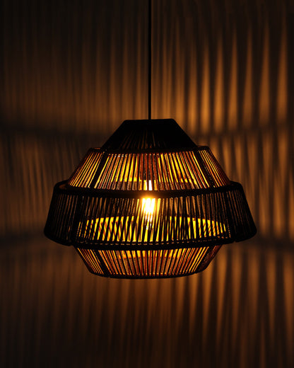 Umami Studio Noir Weave Dual-Layer Pendant Lamp