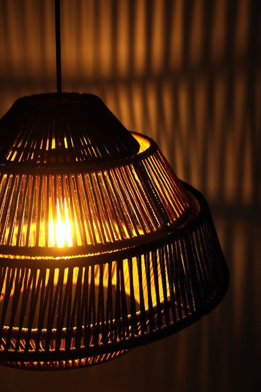 Umami Studio Noir Weave Dual-Layer Pendant Lamp