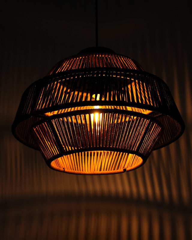 Umami Studio Noir Weave Dual-Layer Pendant Lamp