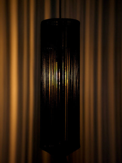 Umami Studio Obsidian Rope Cylinder Hanging Lamp