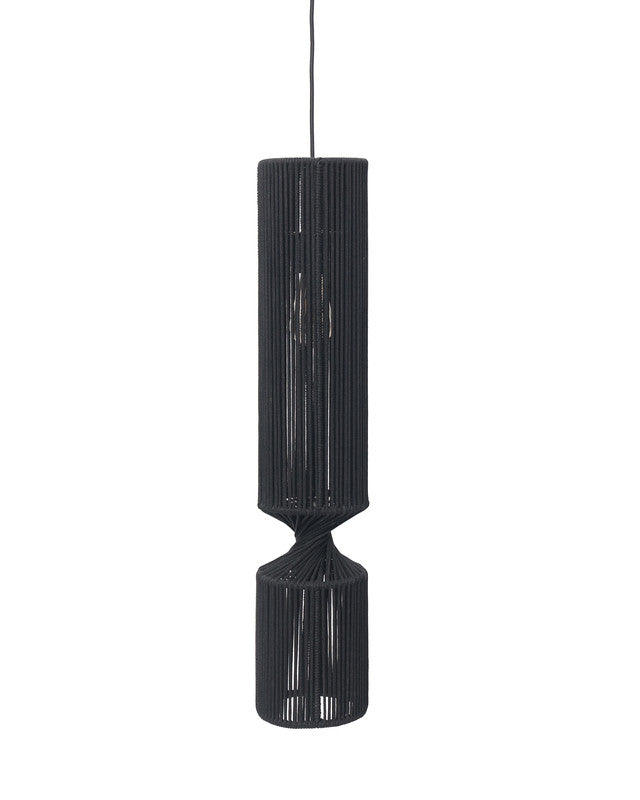 Umami Studio Obsidian Rope Cylinder Hanging Lamp