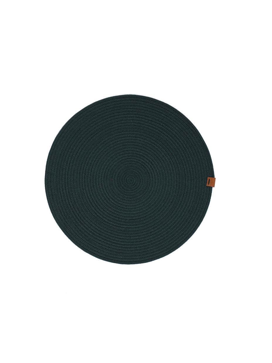 Serene Green Luxe Dining Mats (Set of 2)