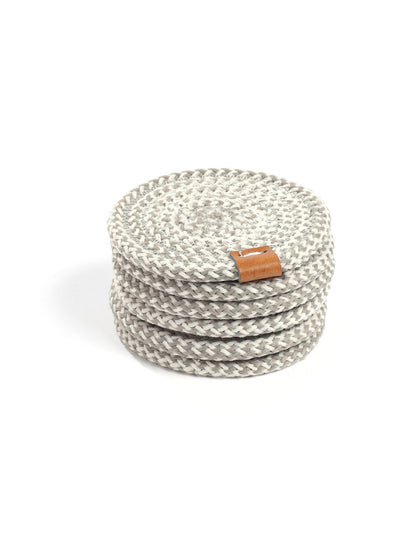 Silverstone Charm Grey Rope Coasters (Set of 6)
