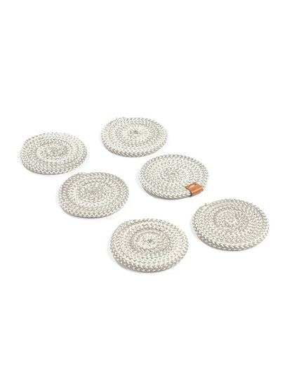 Silverstone Charm Grey Rope Coasters (Set of 6)