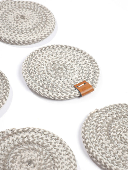 Silverstone Charm Grey Rope Coasters (Set of 6)