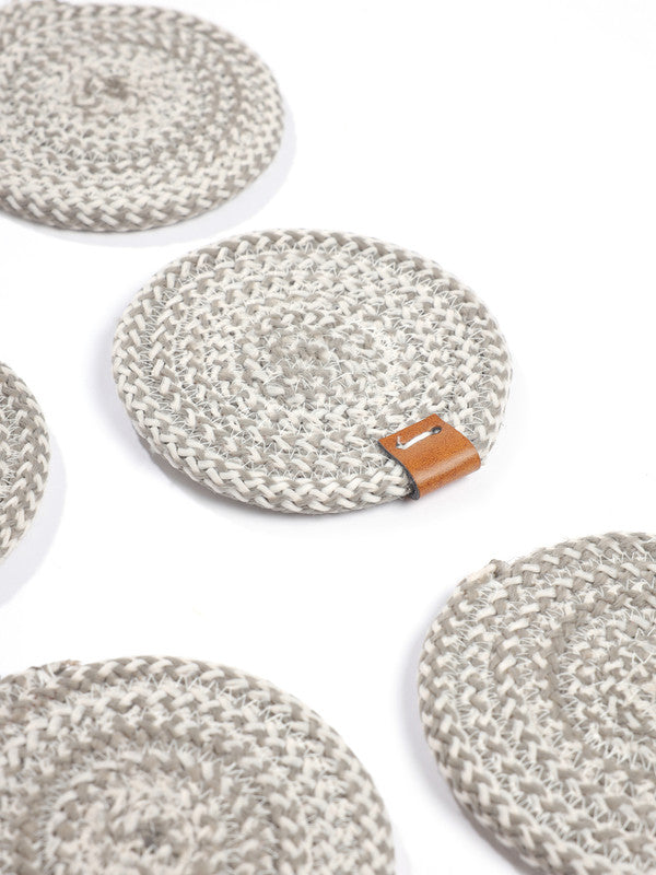 Silverstone Charm Grey Rope Coasters (Set of 6)