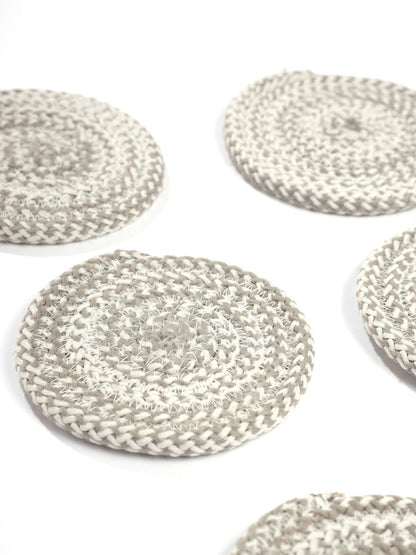 Silverstone Charm Grey Rope Coasters (Set of 6)