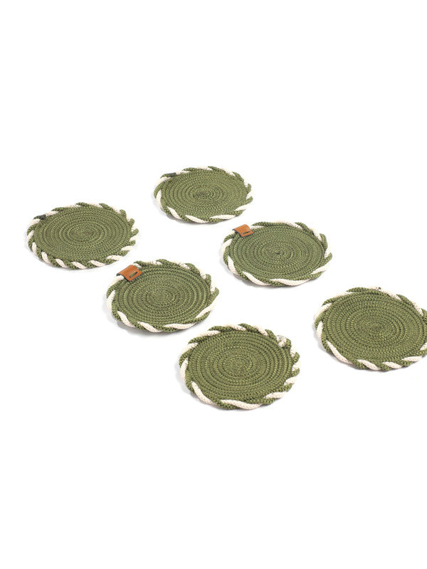 Olive Charm Rope Coasters (Set of 6)