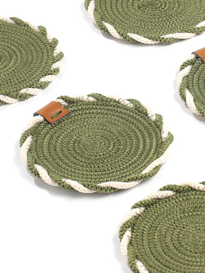 Olive Charm Rope Coasters (Set of 6)